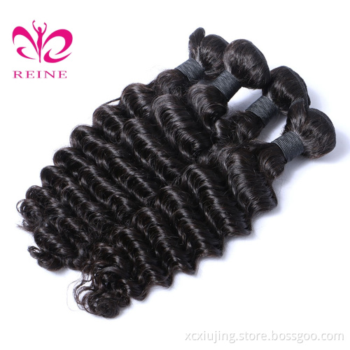 Wholesale deep  Wave 3/4 Bundles  Virgin Malaysian Deep Wave Hair, Unprocessed Wave Wet And Wavy Human Hair Weave